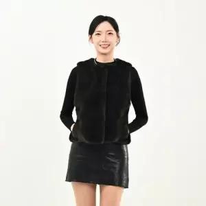 우진모피 WJ 코펜하겐 퍼 휘메일 라운드 브라운 밍크베스트 국내생산 본사직영1141412