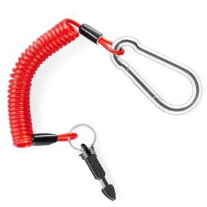 JUSTTOP 6피트 브레이크어웨이 트레일러 케이블, 헤비 비상 안전 핀, 코일 스프링 와이어, 액세서리가 브레이크 와이어 케이블 있는 견인 RV 스테인리스 캠핑카 듀티