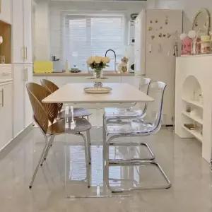 4인용 식탁다리 아크릴 강화 테이블 다리 투명 DIY 맞춤 제작