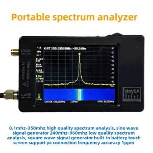 휴대용 TinySA 스펙트럼 분석기 10K-960MHz RF EMC 무선 마이크 워키토키 로라