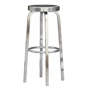 스테인레스 등받이 바의자 금속 바체어 높은 북유럽