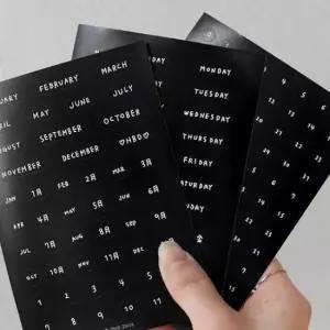 [문구/오피스] 다이어리 월간 일간 레터링 스티커 세트 4P 다꾸 데코