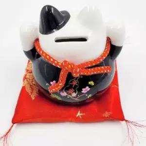 [문구/오피스]  블랙  일본저금통 귀여운 고양이저금통 일식소품