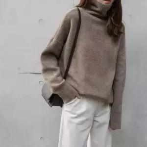 [옷은날개] 루즈핏 목폴라 윈터티셔츠 니트티 여자 터틀넥 니트