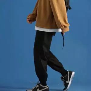 남자 무지 헬스 체육복 스타일 트레이닝 시보리 바지