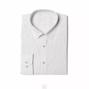 [파파브로][모로엠] 남성 화이트 스트라이프 긴팔 셔츠 DMG-SHA-Q4533970_24830857