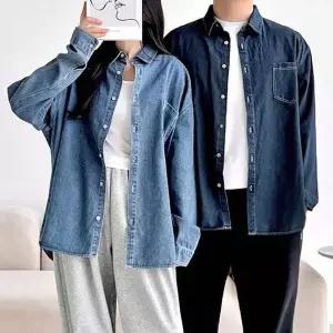 [RIZPICK]남성 여성 데님셔츠 청남방 루즈핏 캐주얼 긴팔