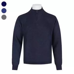 [리빌모아]남자 겨울 패턴 기모 반집업 무지 니트 티셔츠 DD-L-KN-628-3