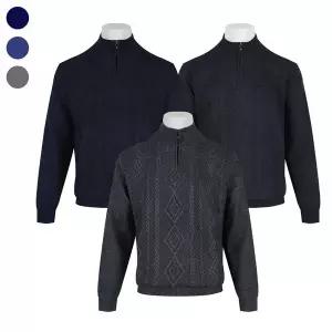 [리빌모아]남자 겨울 케이블 기모 반 집업 베이직 니트 DD-L-KN-628-2