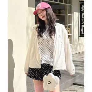 브랜드정품 와키윌리 WACKY WILLY 우먼스 릴리 파우치 윈드브레이커 화이트 135518