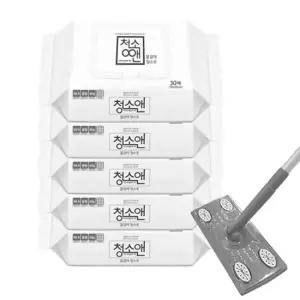 밀지오 부직포 청소기 밀대걸레세트[밀대1+물걸레포5]