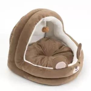 [반려] 쿠션방석 반려동물 동굴하우스 브라운곰