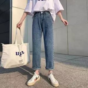 데님팬츠 여자 롤업바지 일자핏 캐주얼 청바지 3컬러