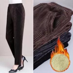 여성바지 코듀로이 부드러운기모 허리밴딩 편한바지