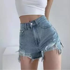 빈티지 찢청 짧은 청반바지 데님 연청 핫팬츠 숏팬츠
