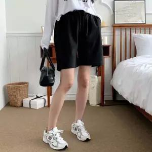 심플 무지 캐주얼룩 블랙 5부 여성 반바지 팬츠