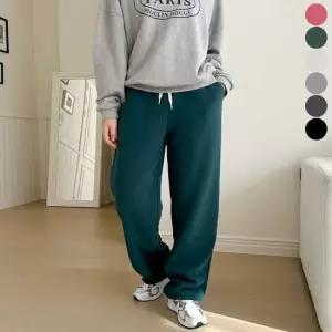 여성 기모 안감 겨울 밴딩 바지 일자 트레이닝팬츠
