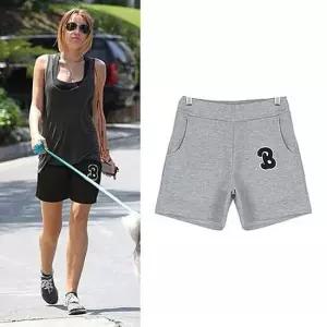 심플 B패치 트레이닝팬츠 3부