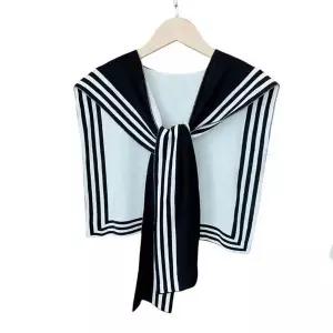 스트라이프 니트 여성 가디건 머플러 케이프 숄 스카프 WFLOP5O