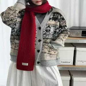 여친 울 니트 하프 롱 러블리 가디건 카디건 루시퍼 아일랜드 겨스웨터 다올4