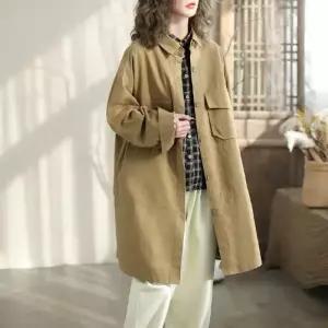 하프 롱 면 추동 캐주얼 여친 긴팔 카디건 가디건 러블리 트렌치코트 오버핏 다올4