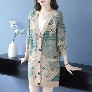 여친 니트 하프 롱 가을 겨울 퍼 러블리 아우터 카디건 빅사이즈 다올4