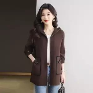 여사친 모직 니트 롱 하프 카디건 러블리 상의 아우터 터틀넥 가을겨울 다올4