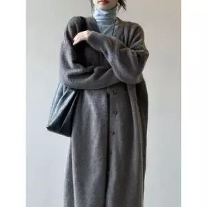 니트 여친 롱 추동 러블리 라운드 카디건 슬림핏 가디건 다올4