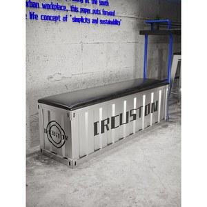 컨테이너 벤치 창고 롱 대기 레트로 의자