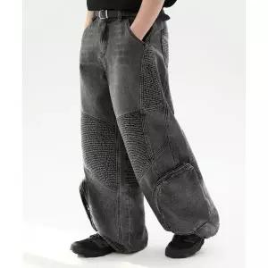 트릴리온 TR일리오 ILLIO N 바이커 3D 포켓 워싱 벌룬핏 데님 팬츠 [라이트 그레이] TRFPT39GR 3099982