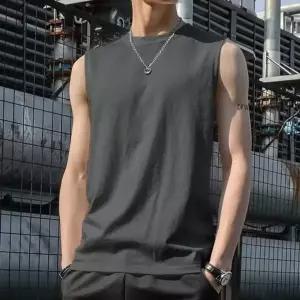 [모로엠]남성 데일리 민소매 라운드 운동복 티셔츠 ON TS5 QWFN0YKY_P420300986