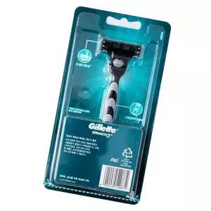 질레트 마하 3중날 면도기 1P 윤활밴드 터보 면도날