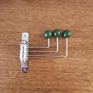 [JED] 벽걸이 색상 정리함 그린 의류 회전형 행거 걸이 3구 옷걸이 소품