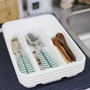 [RIZPICK]TBZ 모던 화이트 수저 정리 트레이 1개