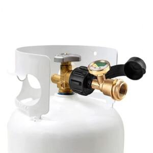 범용 프로판 탱크 압력 게이지 - 가스 그릴, RV, 히터 및 캠핑 액세서리용 간편한 설치 색상 코드 레벨 표