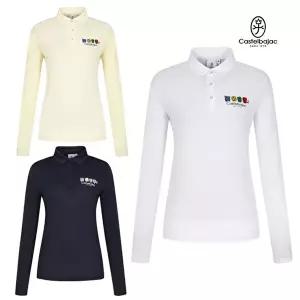 [까스텔바작 ]까스텔바작 골프 여성 여름 냉감 베이직 긴팔 폴로 티셔츠 BG-EMTL706