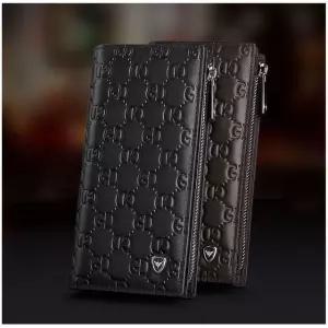 윌리엄폴로 남성 GD 엠보 소가죽장지갑