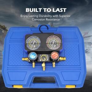 에어컨 시스템 진단 및 충전: 3 방향 HVAC 기기 키트, R22, R134a, R410a, R32 냉매와 호환 가능