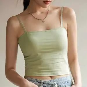 일체형 브라캡나시 이너나시 민소매 크롭탑 끈나시 브라탑나시