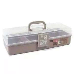 [JED] 손잡이 박스 랜덤 색상 칸막이 정리함 수납형 핸디 소형 중형