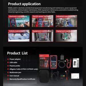 UNI-T 전문가용 듀얼 채널 디지털 오실로스코프 50MHZ&100MHZ 파형 멀티미터