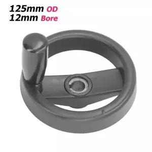 호환  핸드 휠 125mm OD 12mm 보어 접이식 핸들 선반 밀링 드릴링 머신 용 플라스틱 핸드 휠