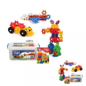 모양맞추기 학습 220PCS 조립 미니블럭 사각 장난감 블록끼우기 유치원교구 놀이 창의력