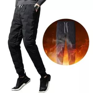 허리밴딩 패딩팬츠/ 공용 겨울 패딩바지/ 조거팬츠/ 압열 누빔방식/ 따뜻하게 보온 방한