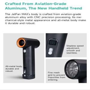 브랜드 뉴 키카 제트팬 맥스 핸드헬드 강력 터보팬 알루미늄 합금 소재 고속