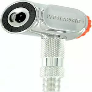 프레스타사이클 프로 헤드 - 튜브리스 및 밸브용 자동 잠금 자전거 타이어 펌프 90 스틸 디자인 어댑터