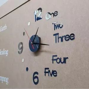 저소음 DIY 디자인 벽시계 실버