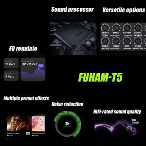 FUHAM T-5 노래방 프리 이펙트 KTV 전문 디지털 오디오 에코 프로세서 DSP