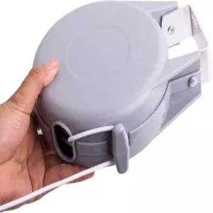 JS 행거 아웃도어 접이식 빨랫줄 49FT - 헤비 듀티 PVC 코팅 라인 벽걸이 세탁 휴대용 건조 49피트