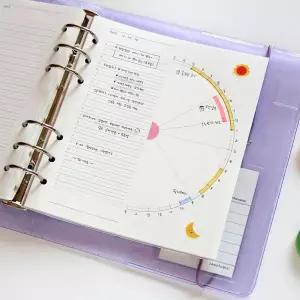 6공 데일리 서클 다이어리 플래너 리필 속지 노트